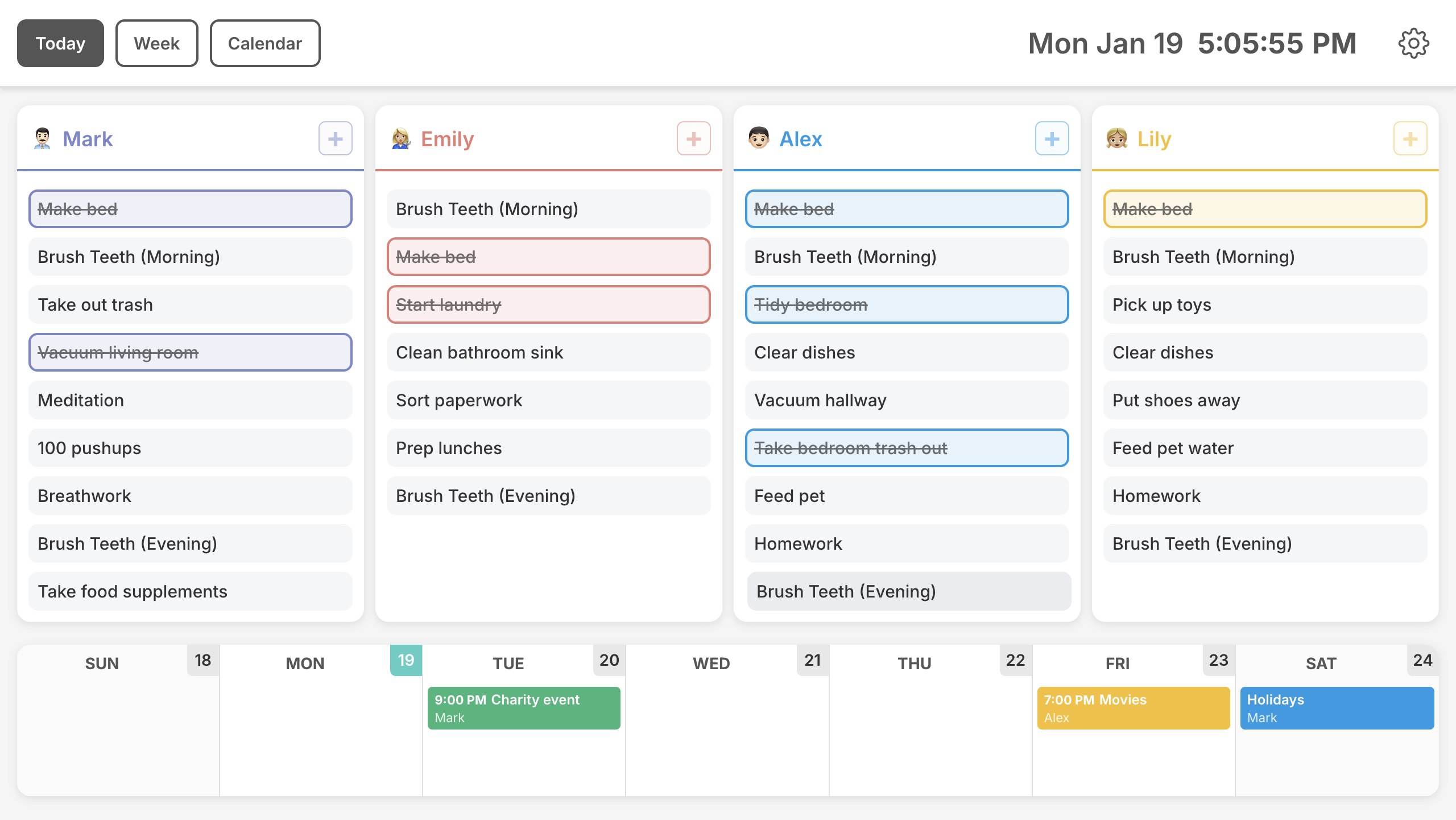 Family Duties App Screenshot